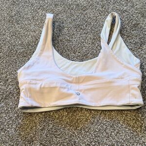 lululemon athletica Pale Pink/white Reversible Sports Bra